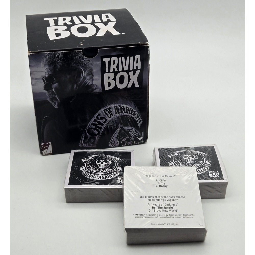 Sons of Anarchy Trivia Box Game Cardinal Industries New Sealed Cards SAMCRO